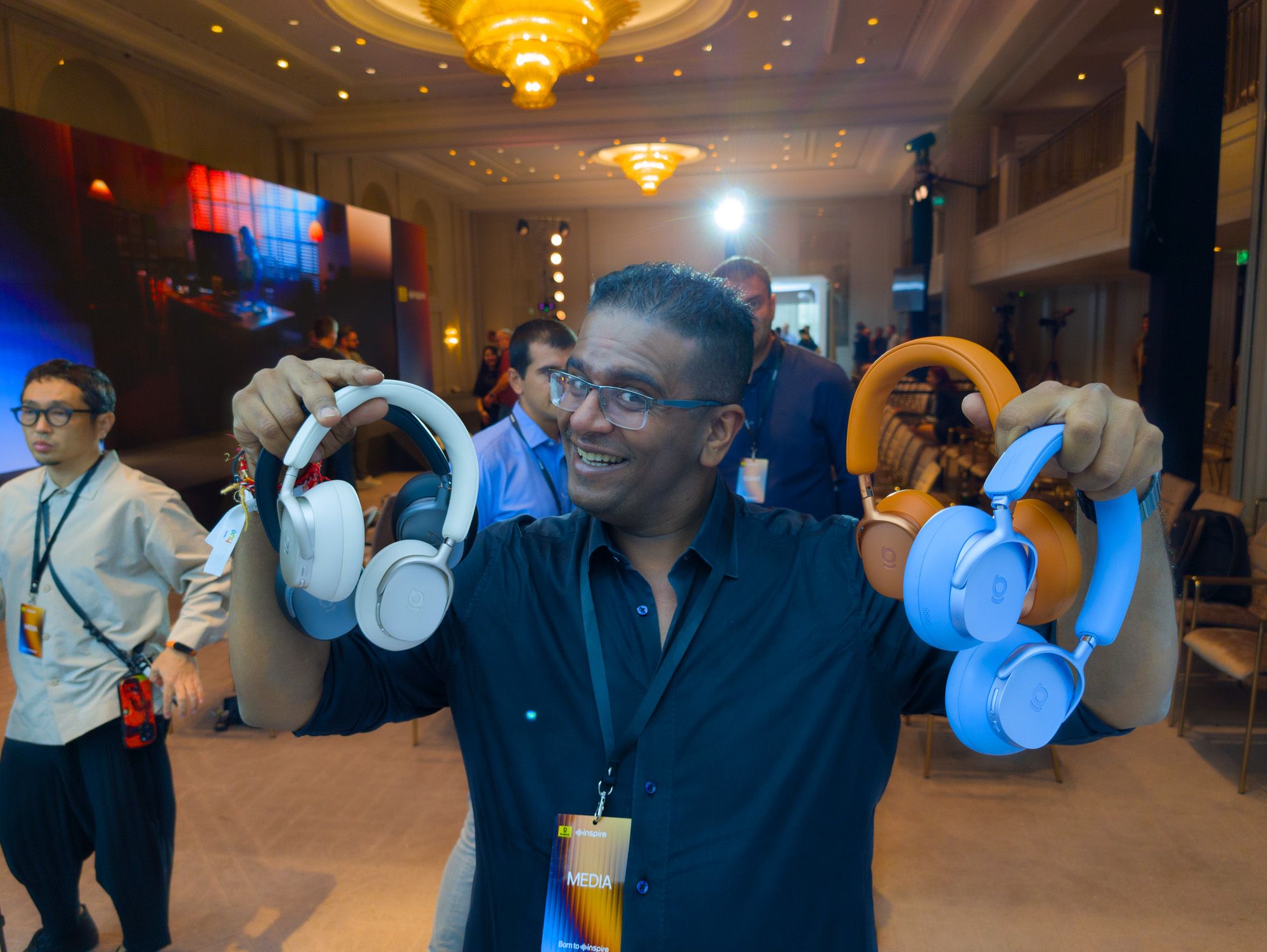 Photos of the Baseus XP1, XH1 and XC1 headphones with Sound by Bose captured on the Pixel 10 Pro