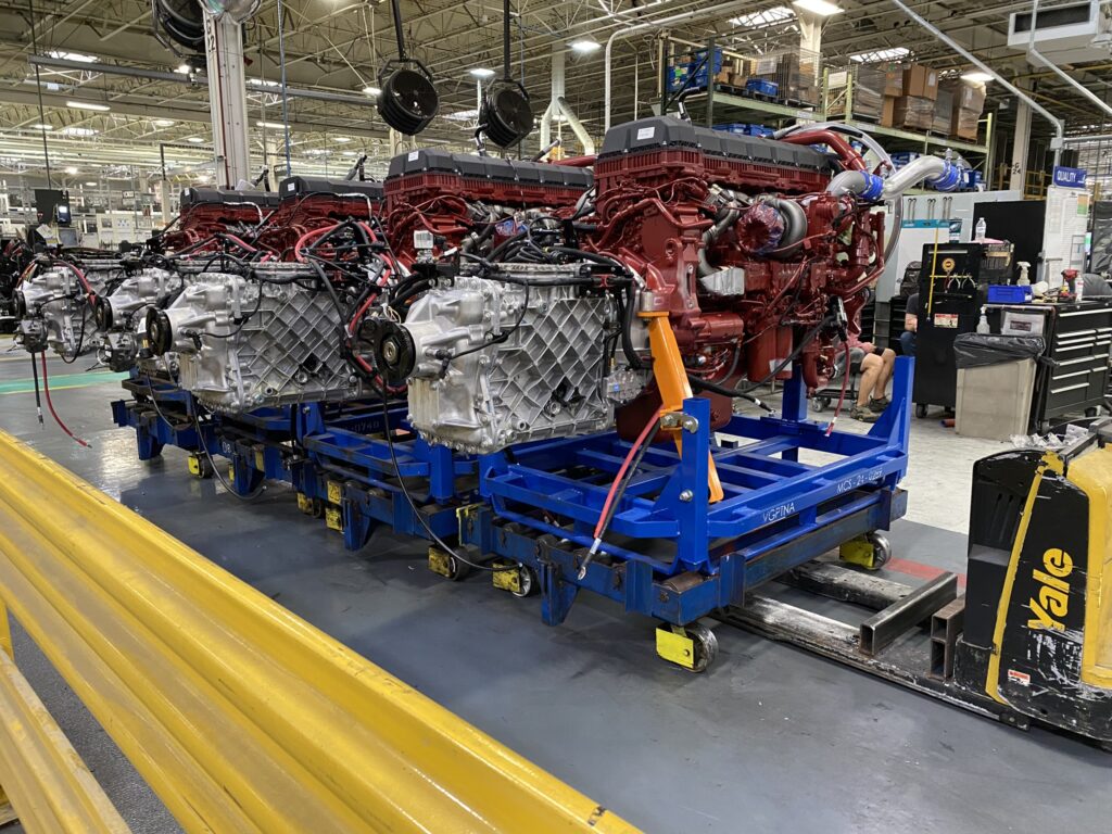 mack engines at factory