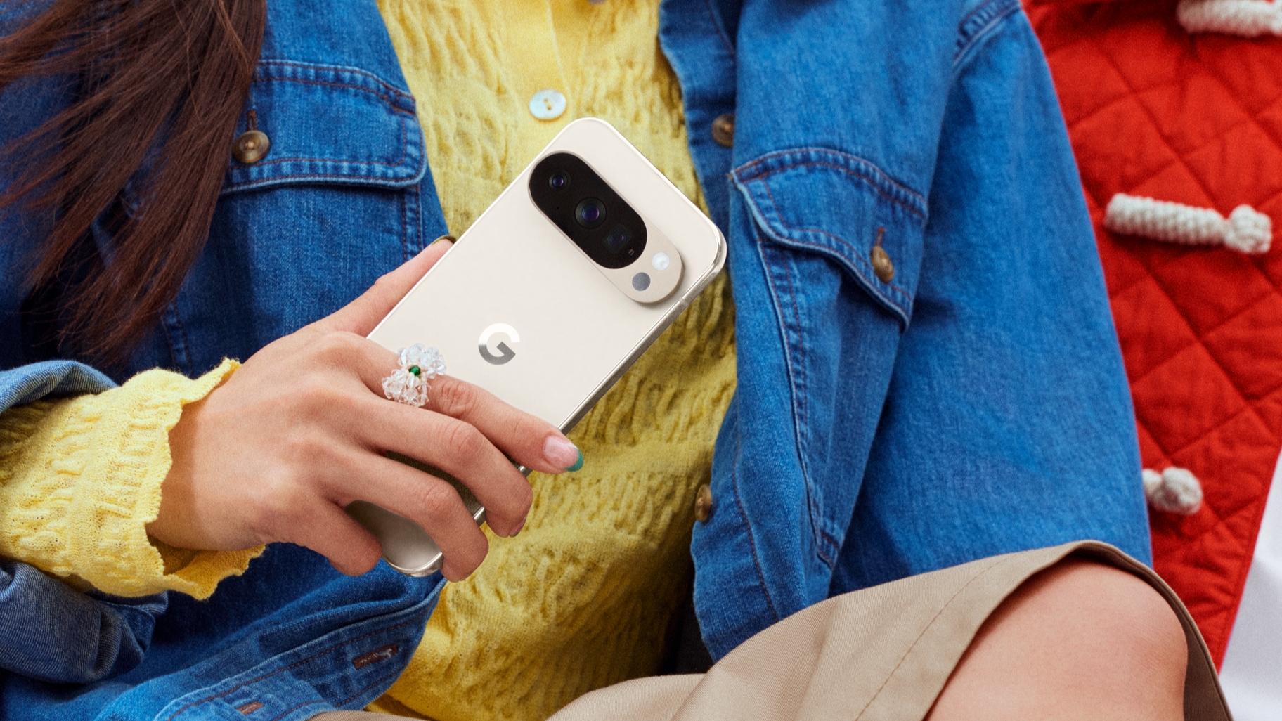 Someone holding the Pixel 10 Pro