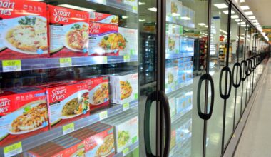 Refrigerators in supermarket