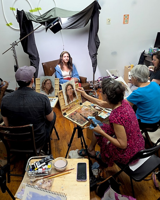 AUGUST 18 2025 - Banner reporter Clara Longo de Freitas sits for a portrait at 100 Heads Society.