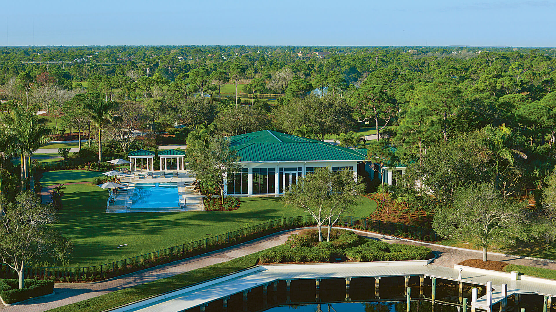 The clubhouse on the Floridian golf course