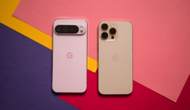 Pixel 9 Pro XL next to iPhone 16 Pro Max