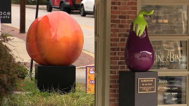 Ellicott City's eggplant, giant peach ellicott city's eggplant, giant peach