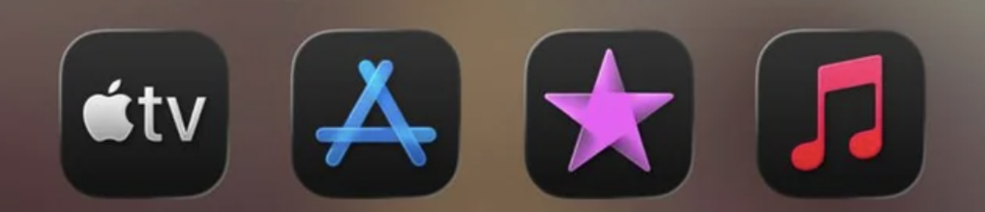 tilted Dark Mode app icons