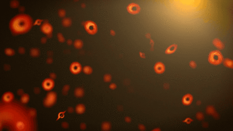 A GIF of primordial black holes in the early universe.