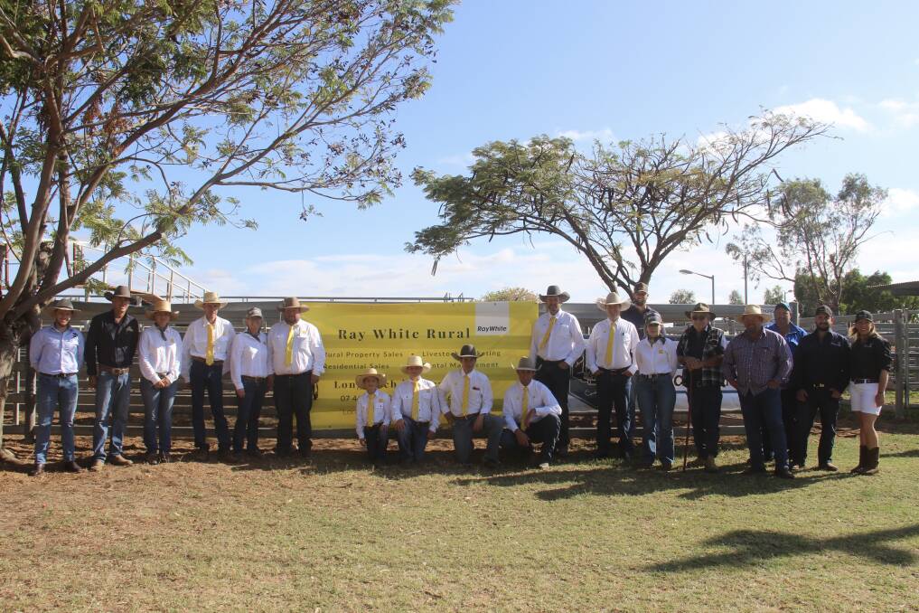 The Ray White livestock team in Barcaldine with some of the vendors at last year's Ray White Barcaldine Bull Sale. The 2025 event will happen on Friday, September 26. Picture supplied