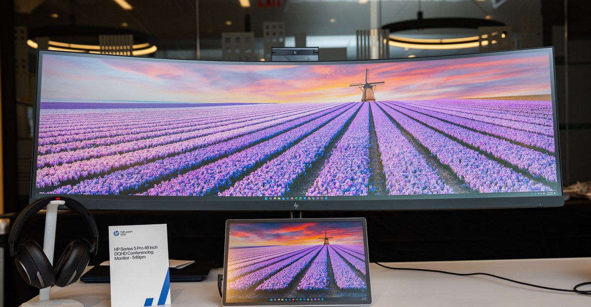 HP’s new 49-inch curved ultrawide monitor has a pop-up webcam