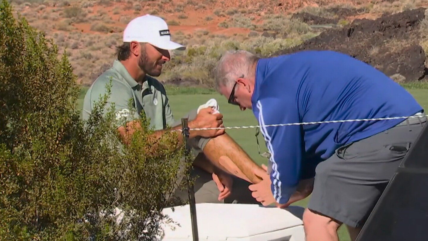 Despite painful ankle issue, Max Homa fires 66 to jump into Utah hunt