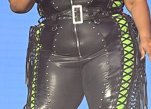 Lizzo shown at BottleRock Napa Valley Music Festival in May 2023