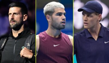 How much prize money have Carlos Alcaraz, Jannik Sinner, Novak Djokovic, Taylor Fritz earned in 2025?