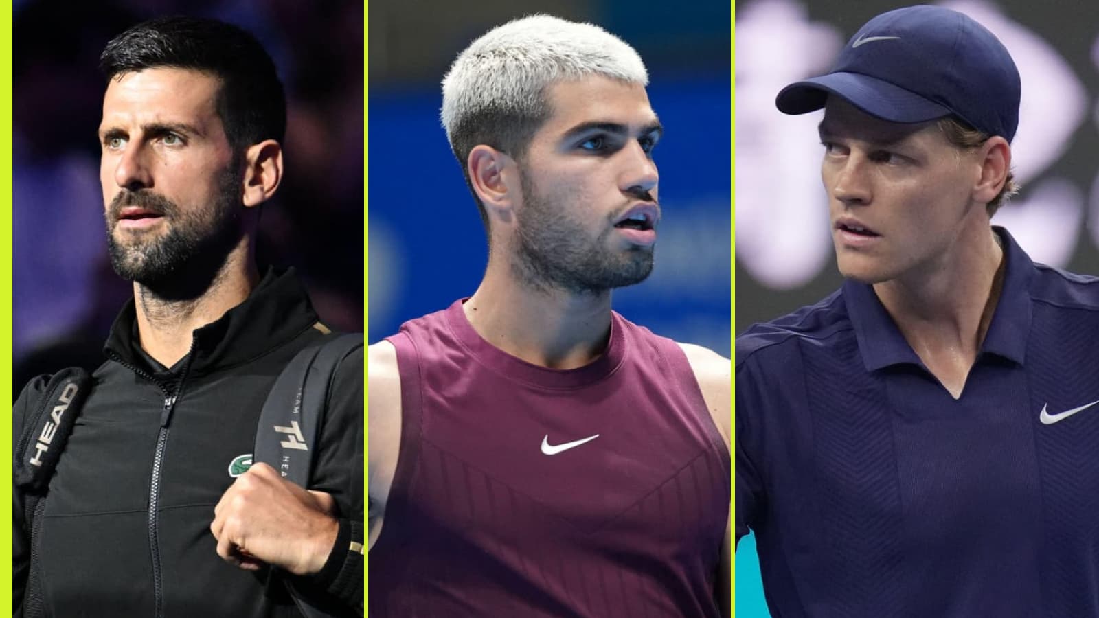 How much prize money have Carlos Alcaraz, Jannik Sinner, Novak Djokovic, Taylor Fritz earned in 2025?