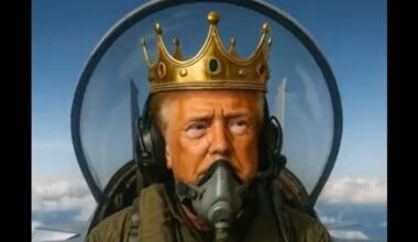 Trump No Kings Fighter Jet