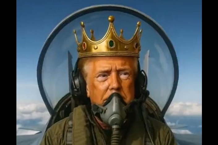 Trump No Kings Fighter Jet