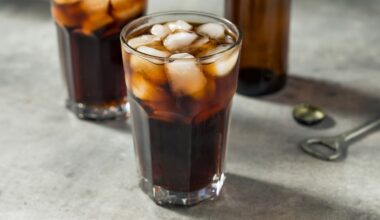 glasses of brown soda on a table