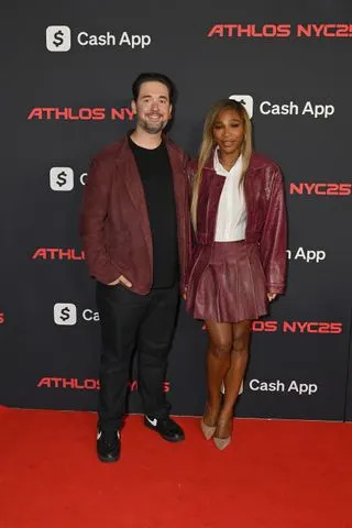 Getty Images Alexis Ohanian and Serena Williams arrive prior to ATHLOS NYC25 on October 10