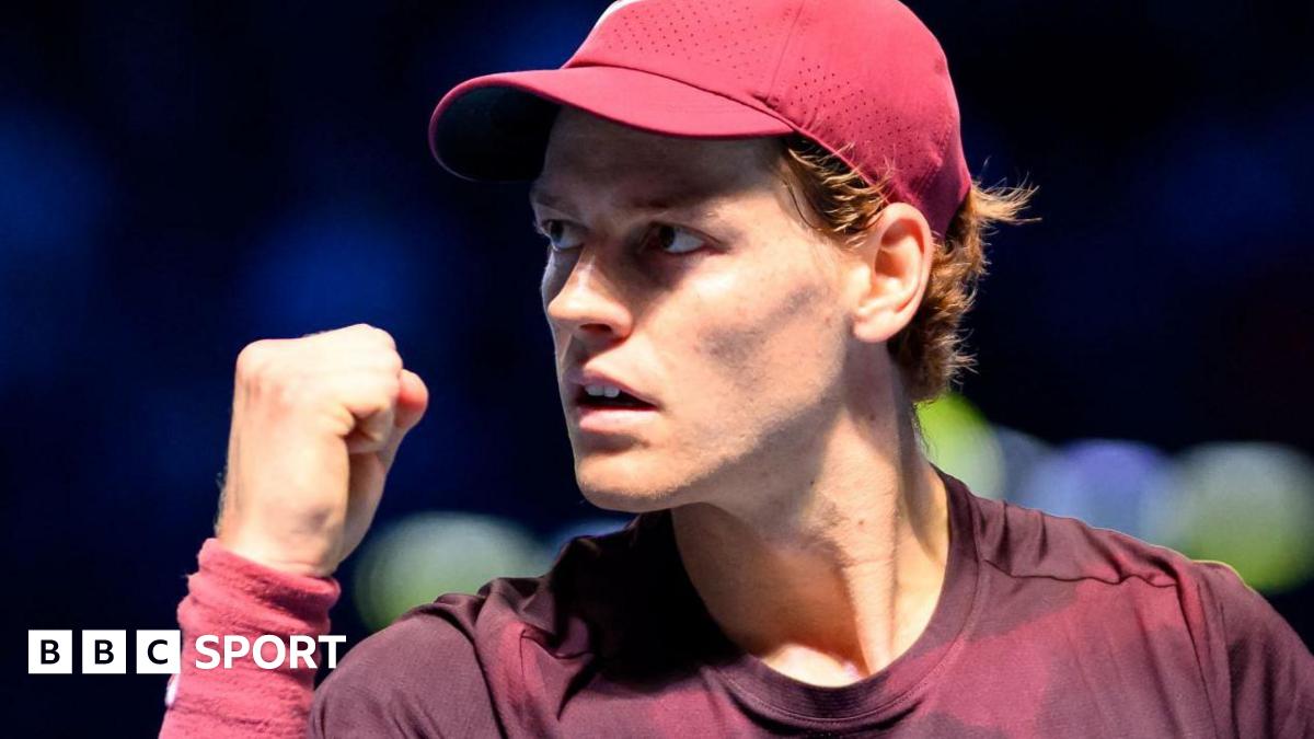 Jannik Sinner celebrates victory over Alexander Bublik