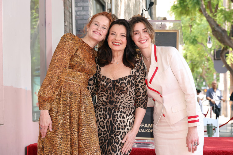 Nicholle Tom, Fran Drescher and Madeline Zima at the ceremony honoring Fran Drescher with a star on the Hollywood Walk Of Fame.