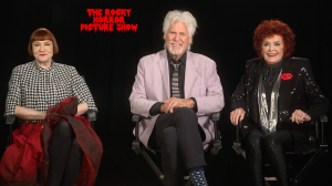 (Left to right): Nell Campbell, Barry Bostwick, and Patrick Quinn from 'The Rocky Horror Picture Show'