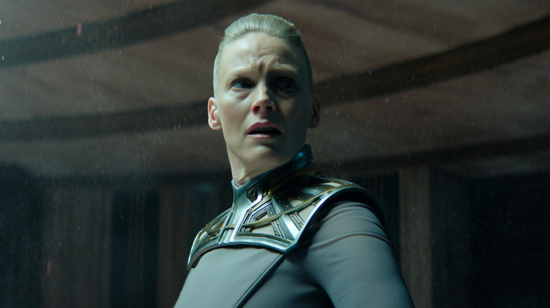 Demerzel looking alarmed in Foundation