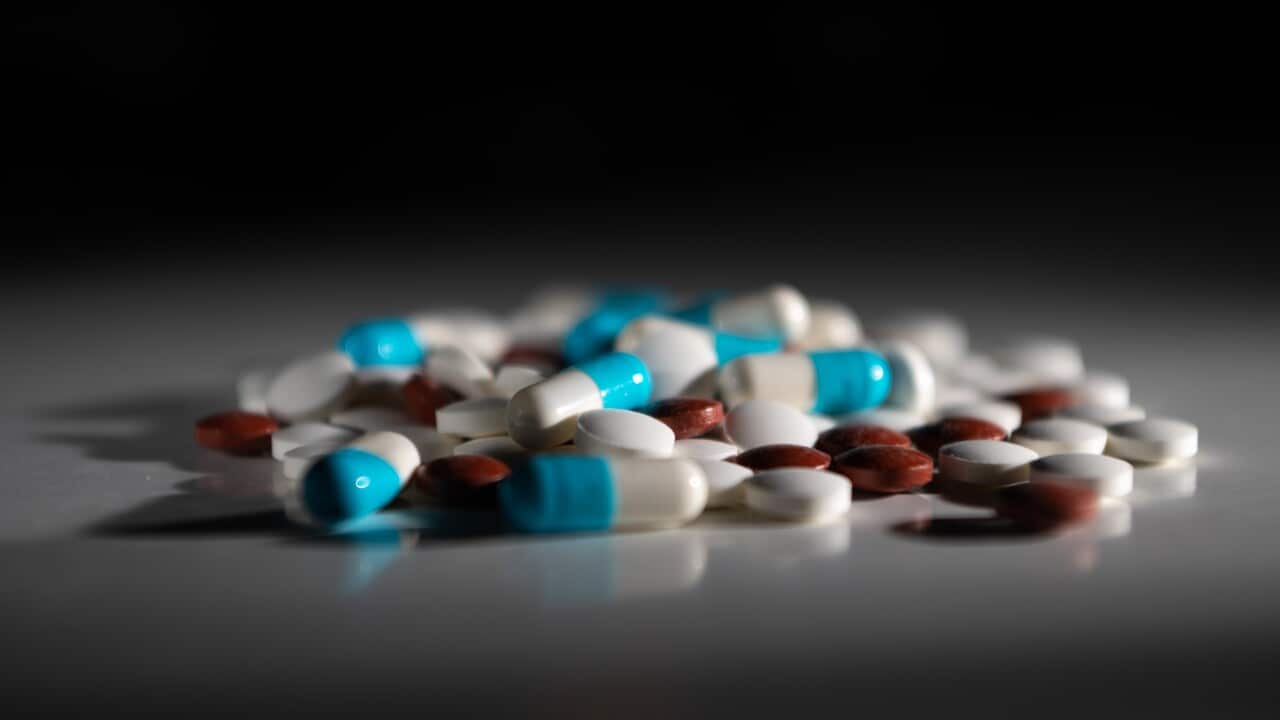 Close up of a pile of tabliets