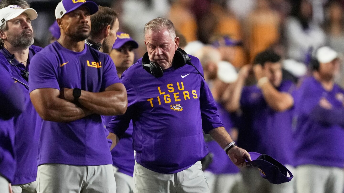 LSU fires coach Brian Kelly in the 4th season of his 10-year, $100 million deal