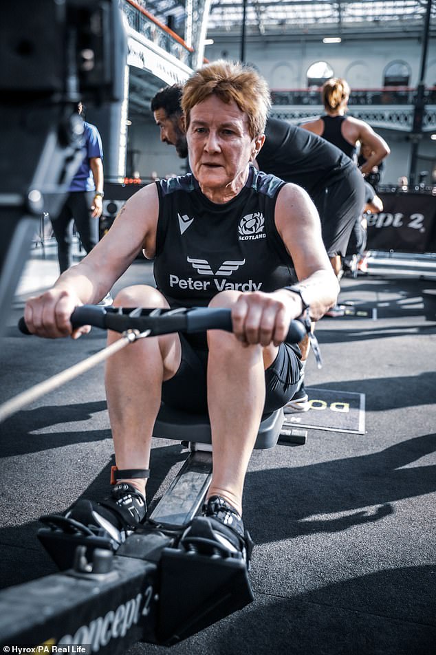 Despite always being sporty and having a competitive streak, the grandmother faced a setback when she started experiencing hip pain and stiffness which culminated in a hip replacement