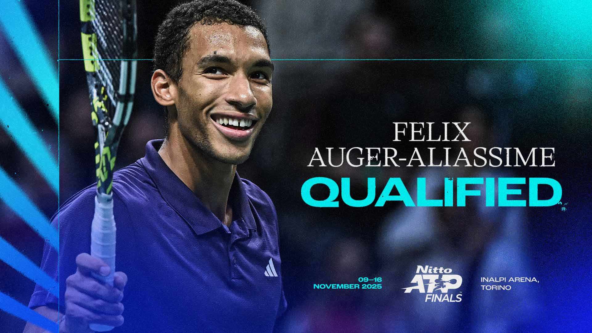 Felix Auger-Aliassime will compete in the Nitto ATP Finals for the second time.