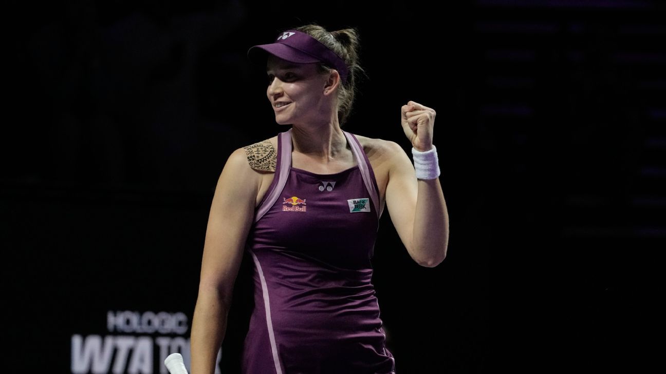Elena Rybakina beats No. 1 Aryna Sabalenka to win WTA Finals