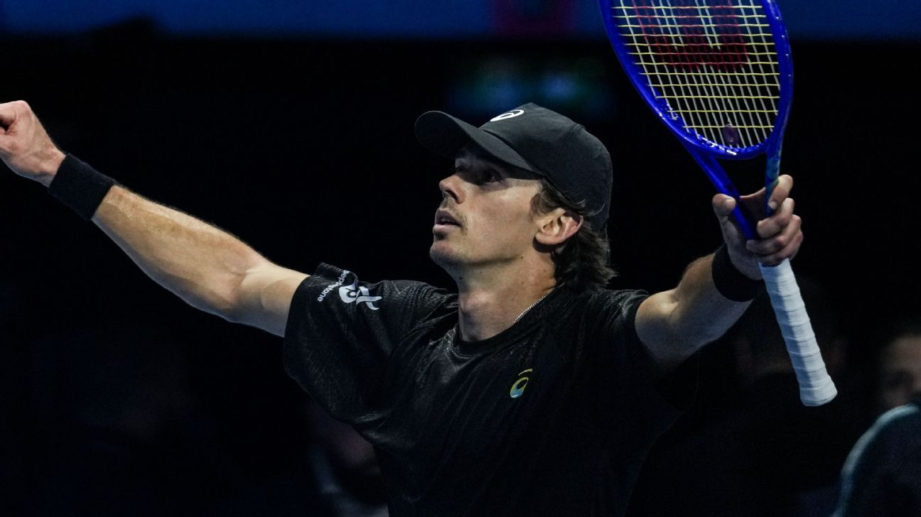 Alex de Minaur beats Taylor Fritz for first ATP Finals win