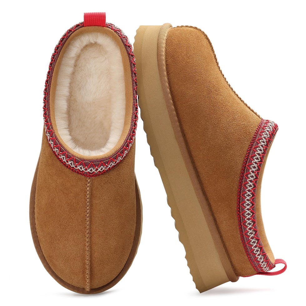 Genuine Suede Platform Slippers