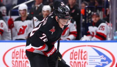 Sabres' Thompson settles old score in scrap with Devils' Noesen