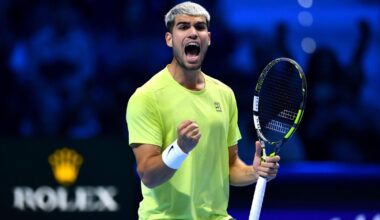Carlos Alcaraz secures year-end No. 1 ranking with ATP Tour Finals win over Lorenzo Musetti