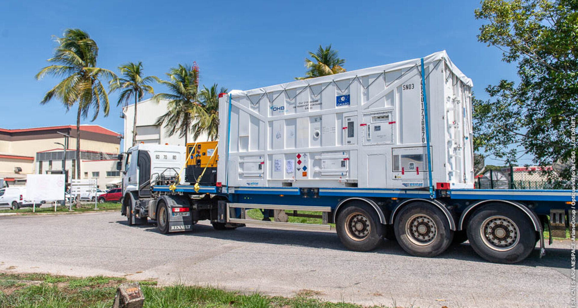 Galileo satellites transported to Europe’s Spaceport in French Guiana
