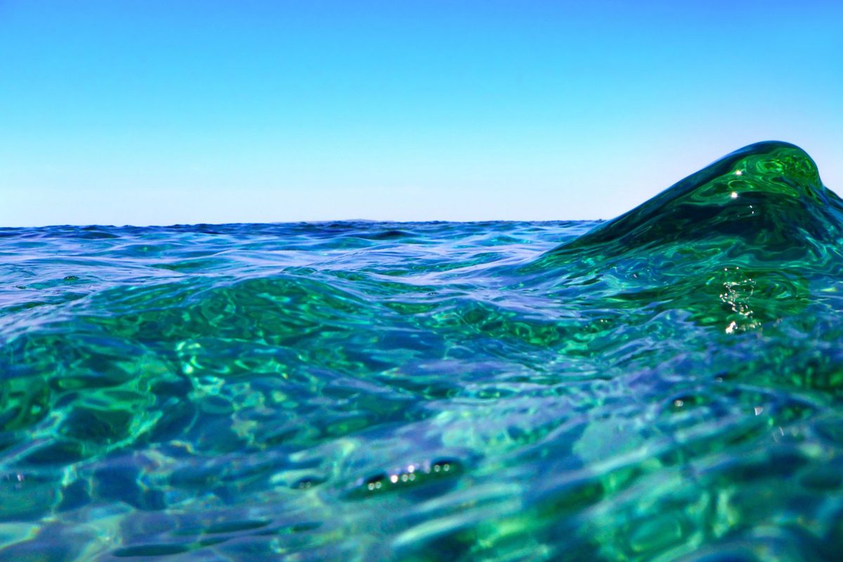 The surface of the sea