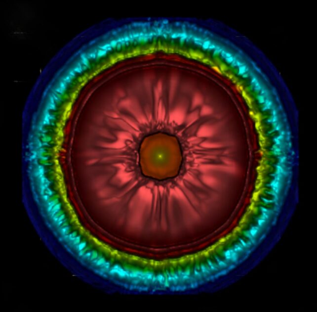 computerised image of an exotic supernova