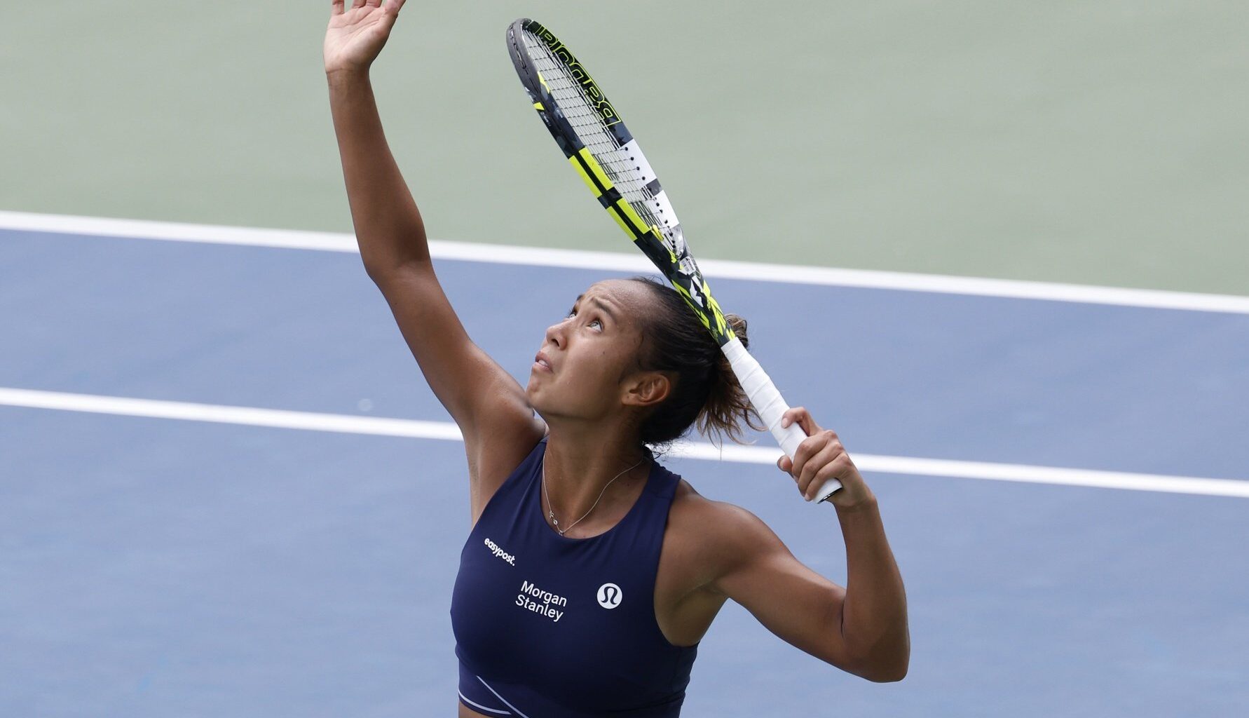 Leylah Fernandez in action ahead of the WTA Jiangxi Open.