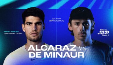Carlos Alcaraz leads Alex de Minaur 4-0 in their Lexus ATP Head2Head series.