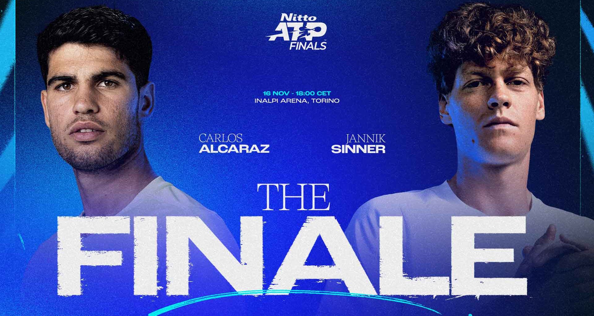 Carlos Alcaraz will face Jannik Sinner in the title match at the 2025 Nitto ATP Finals.