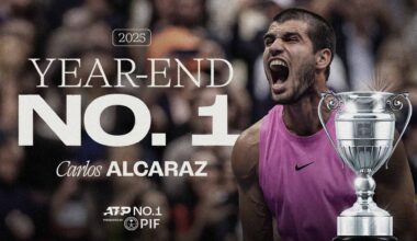 Carlos Alcaraz earns ATP Year-End No. 1 presented by PIF honours for the second time.