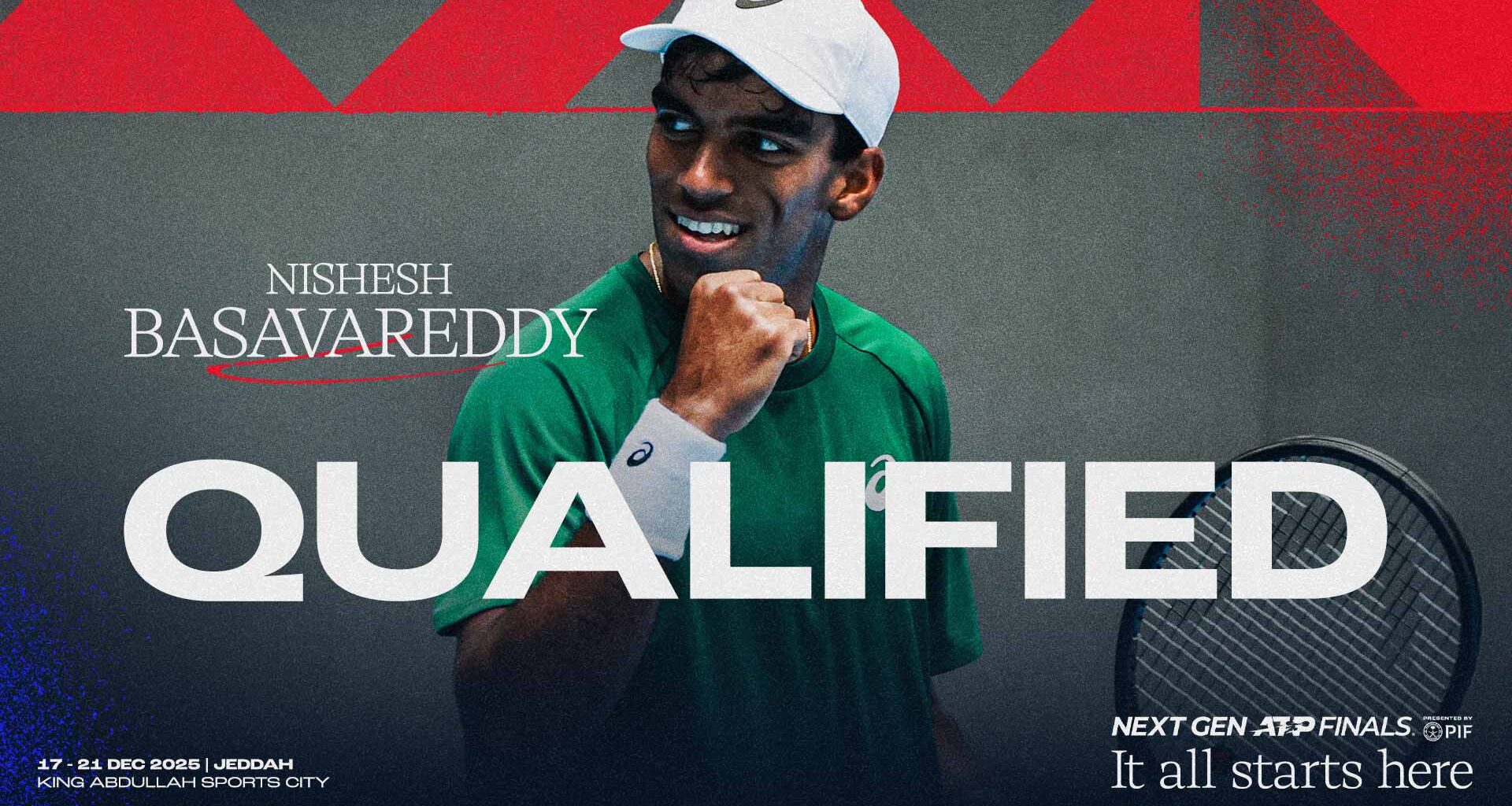 Nishesh Basavareddy qualifies for the Next Gen ATP Finals presented by PIF | ATP Tour