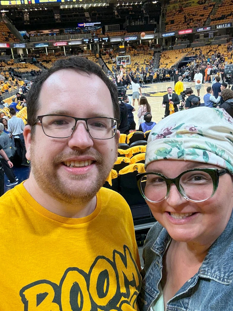 All Logan wants this Thanksgiving is to be at home in Muncie, Indiana, with her husband Joshua and their four children, aged 4, 9, 17 and 20, but delays mean she will be 1,000 miles away in the hospital (Amy Logan)