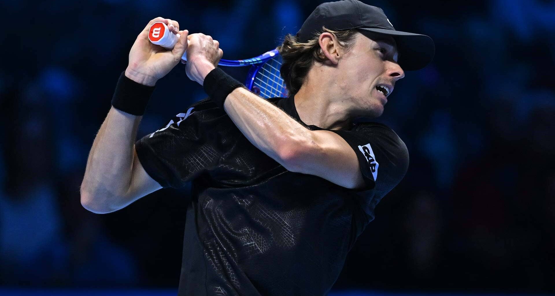 Alex de Minaur in action on Saturday in Turin.