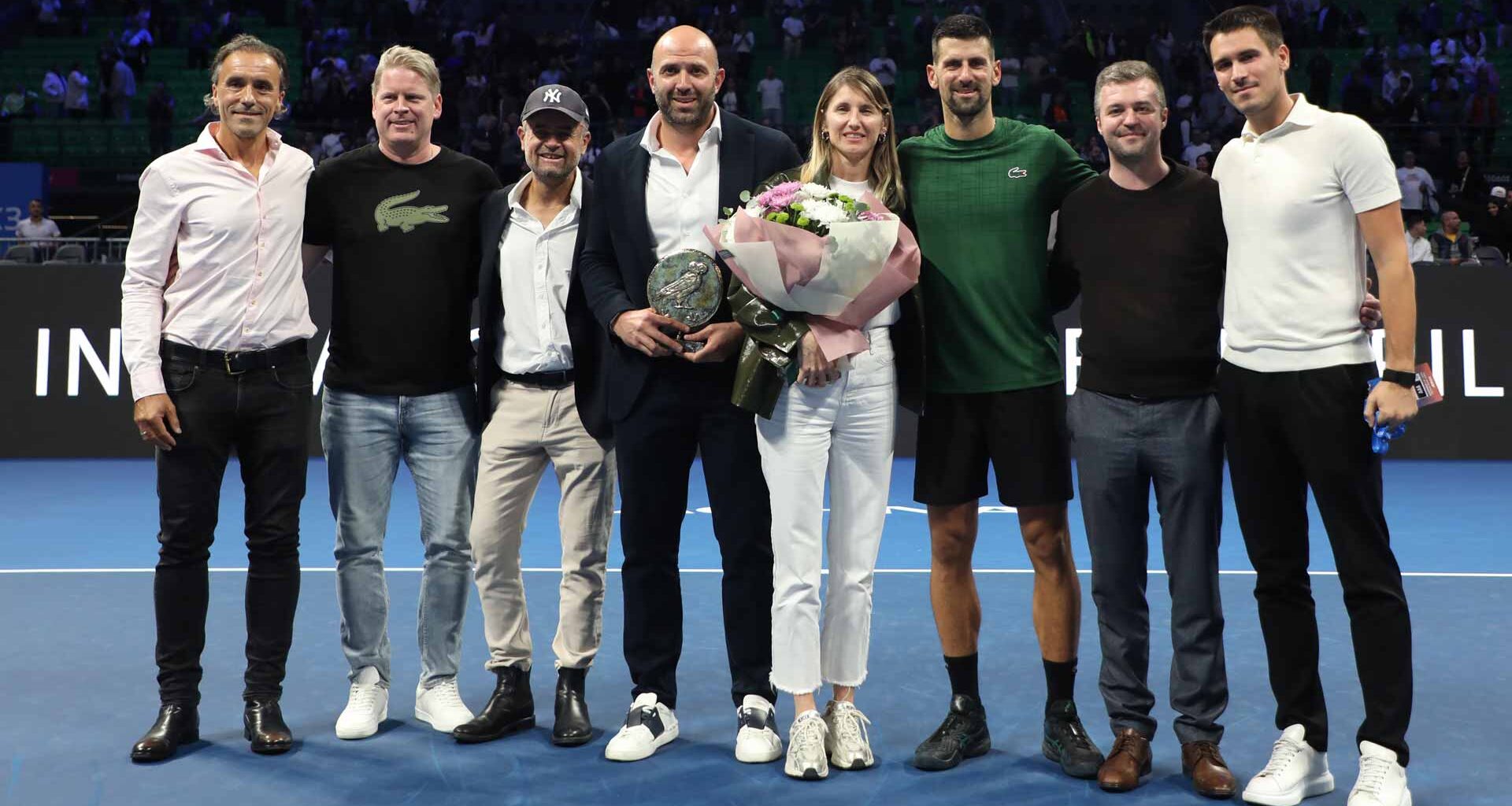 Novak Djokovic and friends who also attended Nikola Pilic's academy.