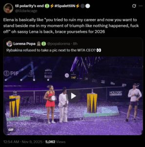 Screengrab of a tweet on X