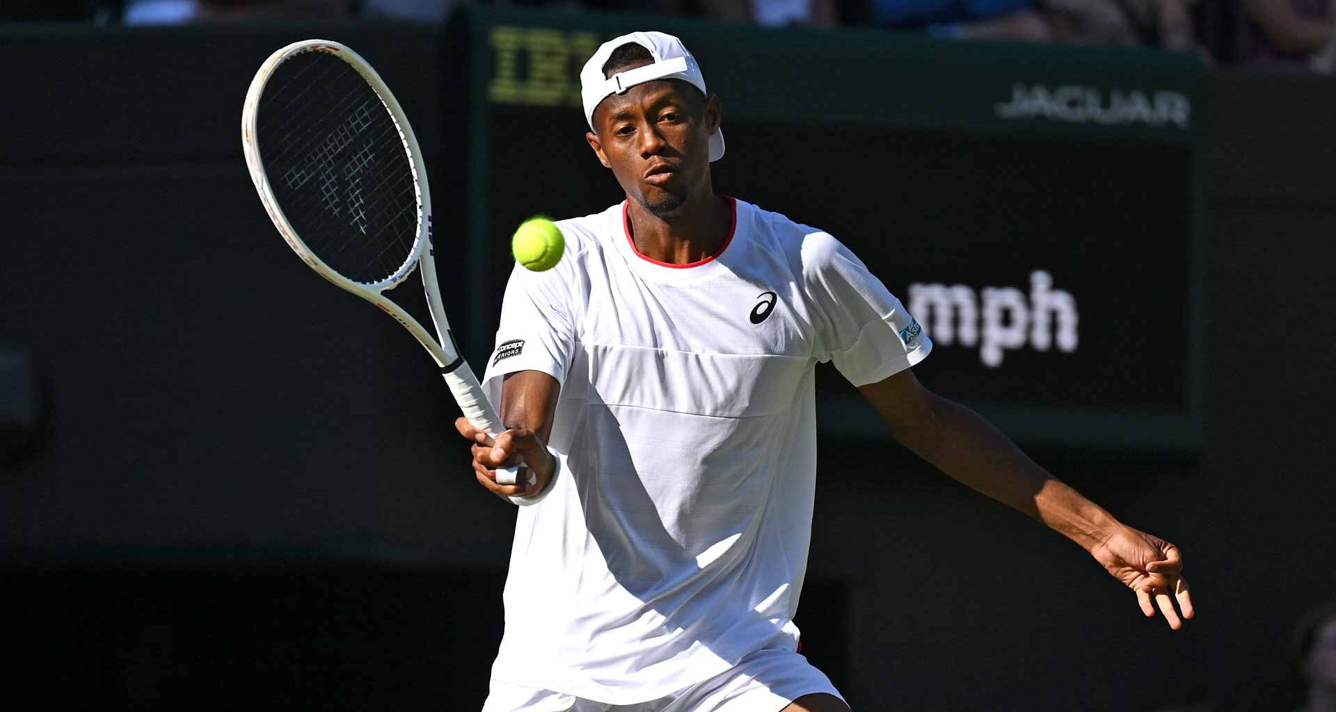 Christopher Eubanks in action at Wimbledon.