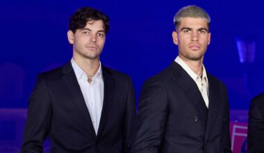 Taylor Fritz and Carlos Alcaraz will play Tuesday in Turin.