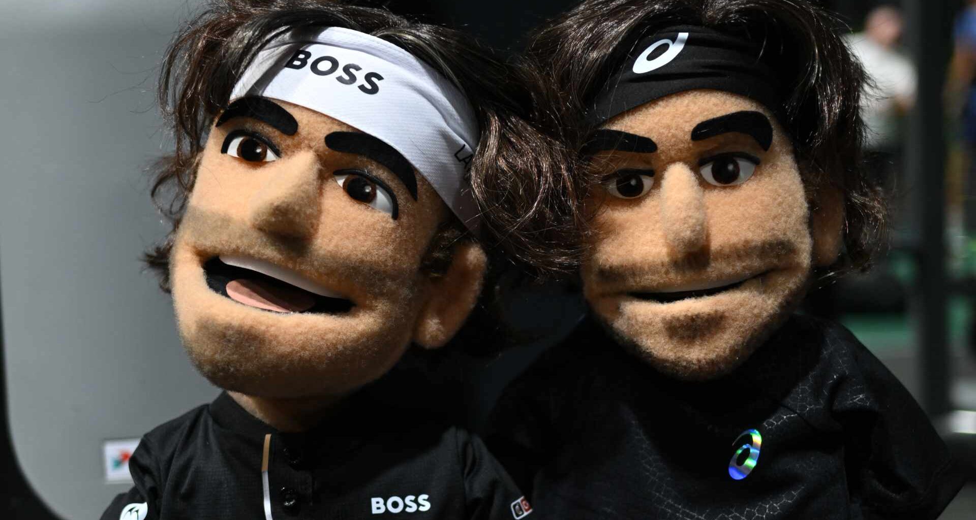 Taylor Fritz and Lorenzo Musetti's puppets roam the grounds in Paris.