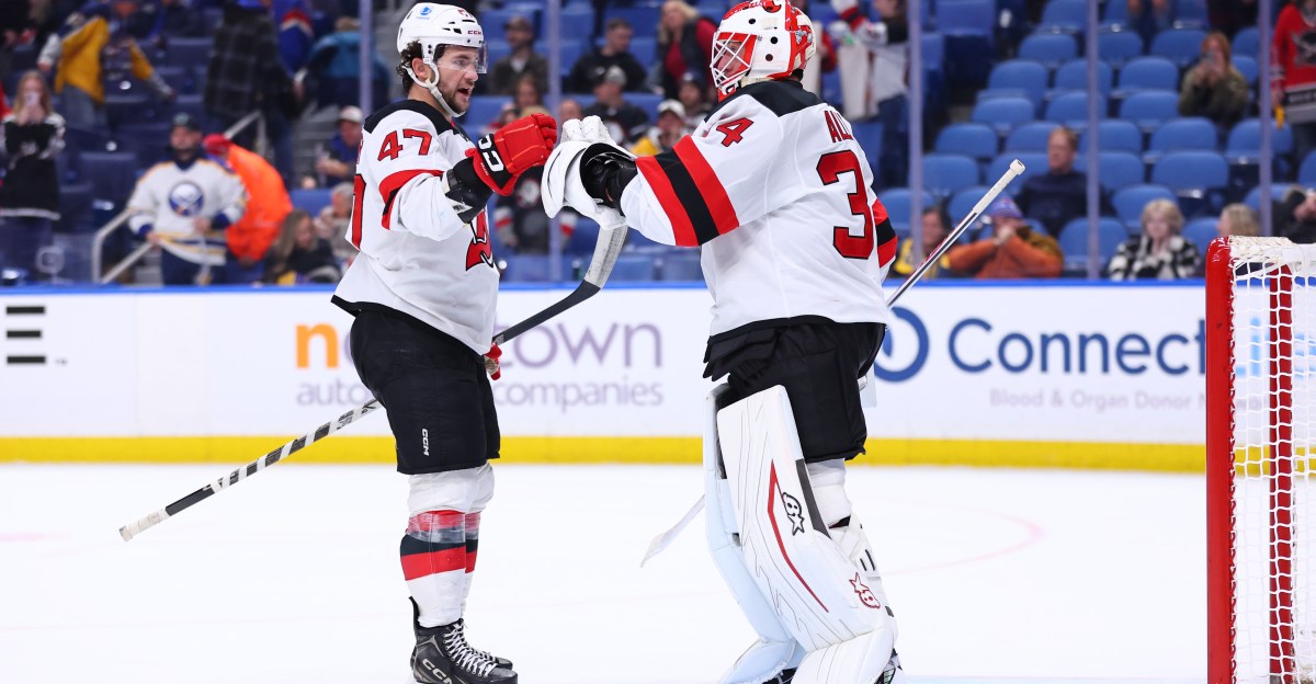 Allen, Gritsyuk Lead Devils Past Sabres, 5-0, Keeping First Place