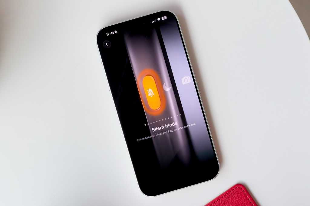 iPhone action button customization screen